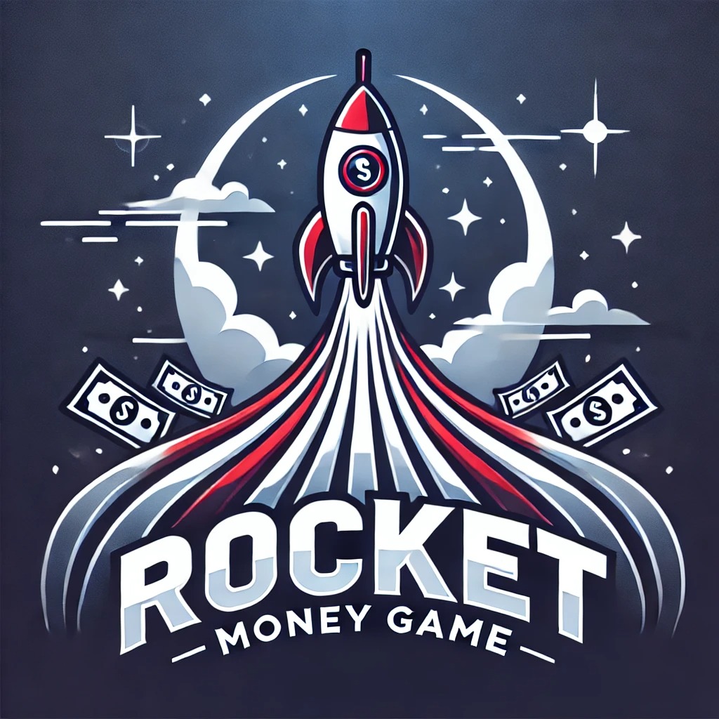 Rocket Money Game – stylized illustration of a rocket